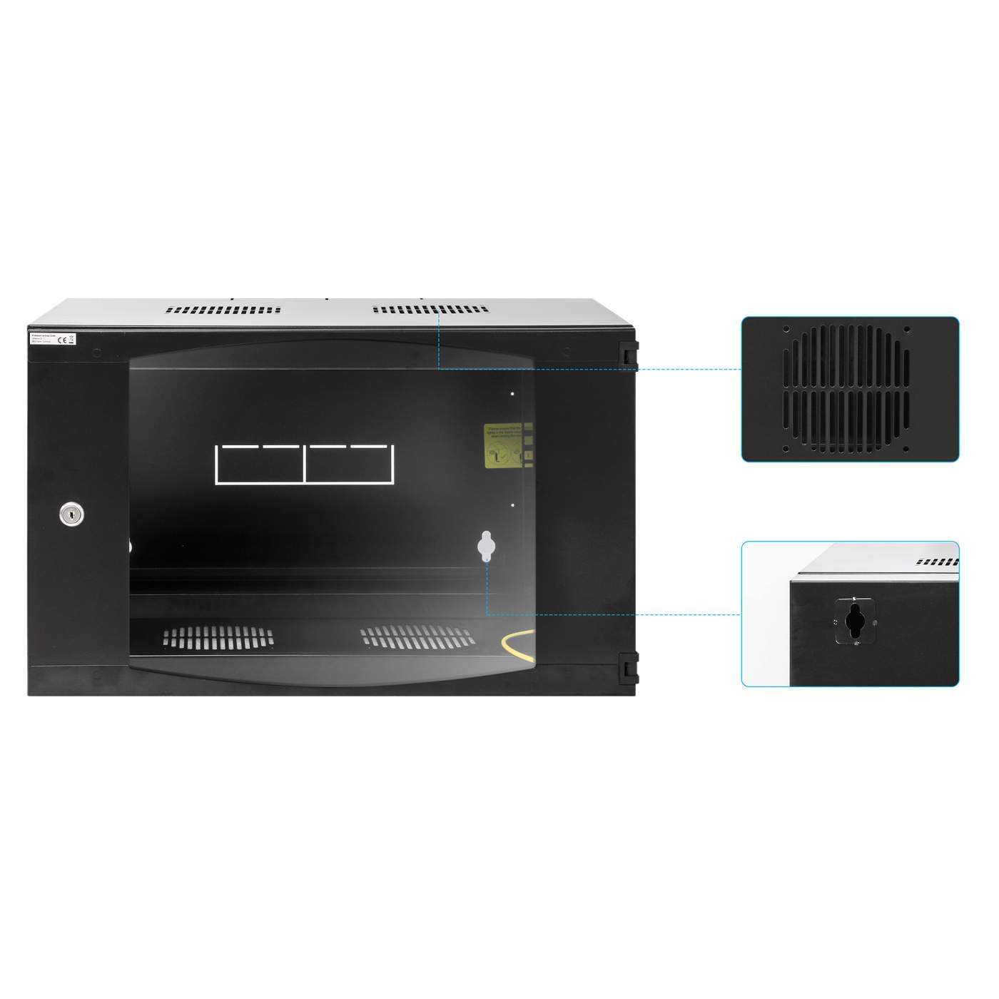 19" Double Section Wallmount Cabinet Image 8