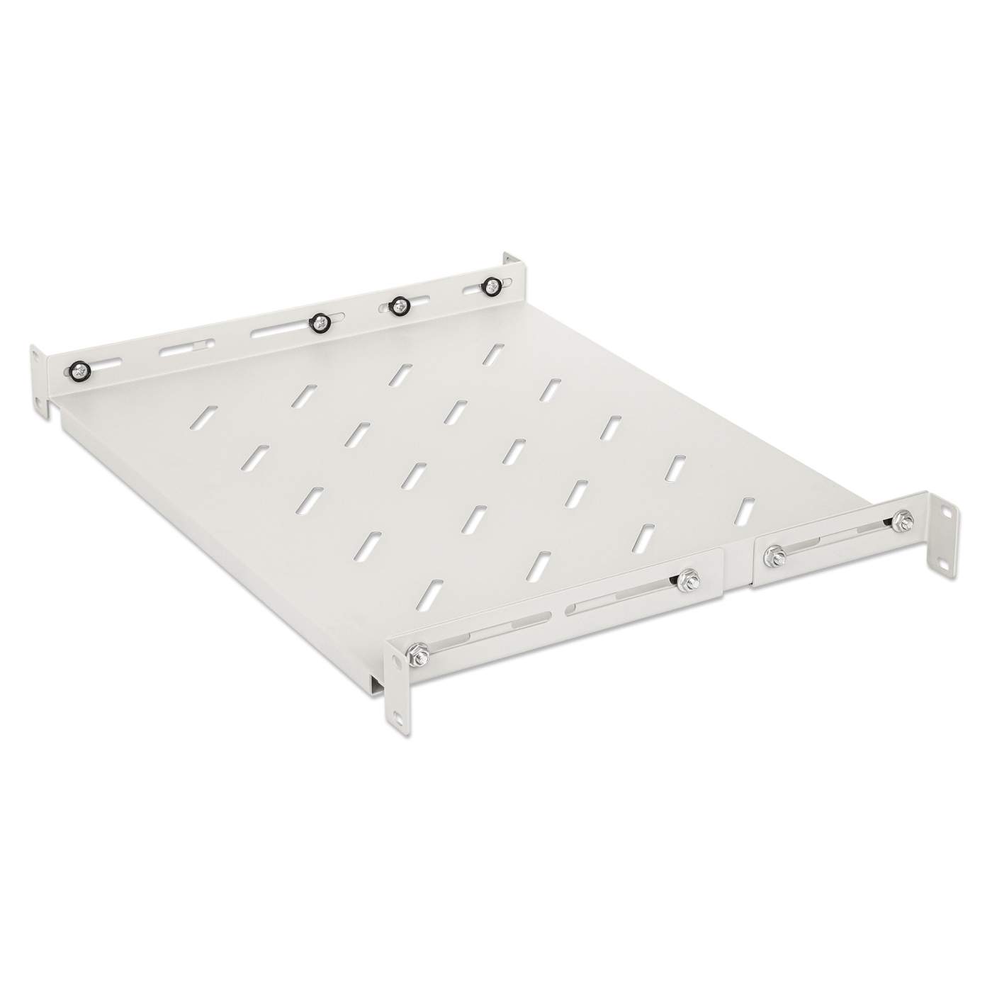 1u 19 inch Adjustable Rack Mount Shelf 550mm to 800mm