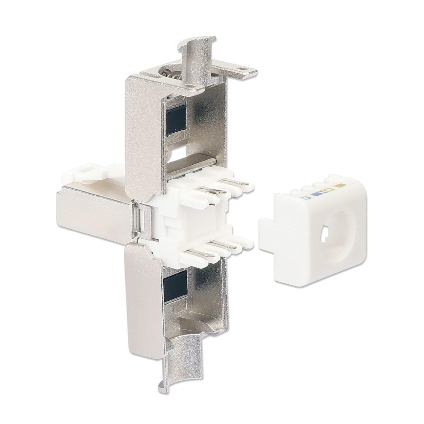 Cat6a 10G Shielded Toolless RJ45 Modular Field Termination Plug Image 5