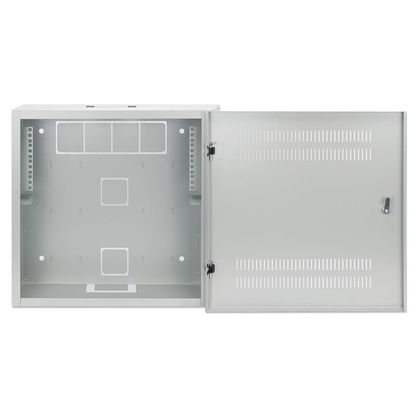 Low-Profile 19" Wall Mount Cabinet with 4U Horizontal and 2U Vertical Rails Image 5