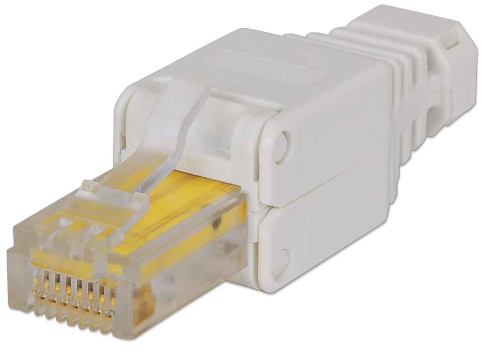 Cat6a 10G Shielded Toolless RJ45 Modular Field Termination Plug w/  Pull-ring Release – Intellinet Europe