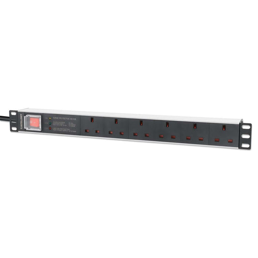 19" 1U Rack Mount 6-Output Power Distribution Unit (PDU) / Surge Protector Image 1
