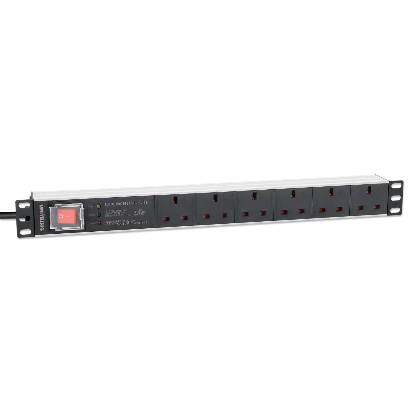 19" 1U Rack Mount 6-Output Power Distribution Unit (PDU) / Surge Protector Image 3