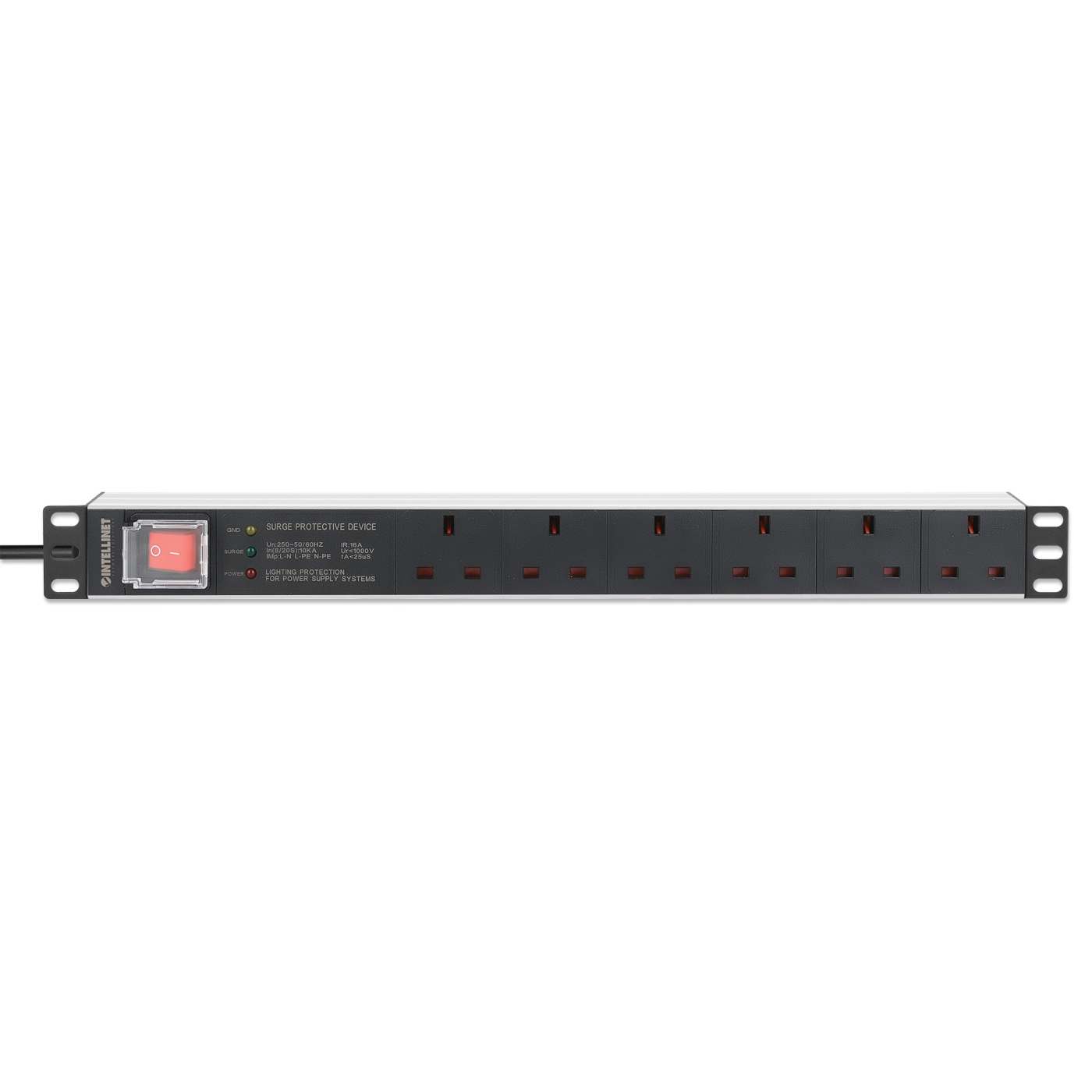 19" 1U Rack Mount 6-Output Power Distribution Unit (PDU) / Surge Protector Image 4