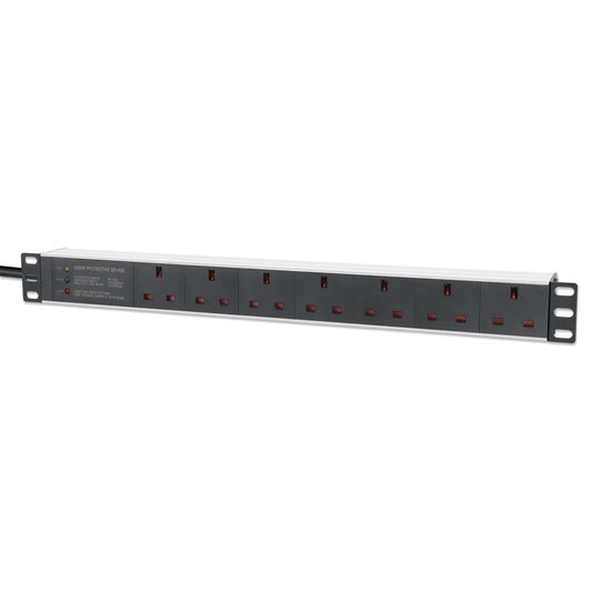 19" 1U Rack Mount 7-Output Power Distribution Unit (PDU) / Surge Protector Image 1