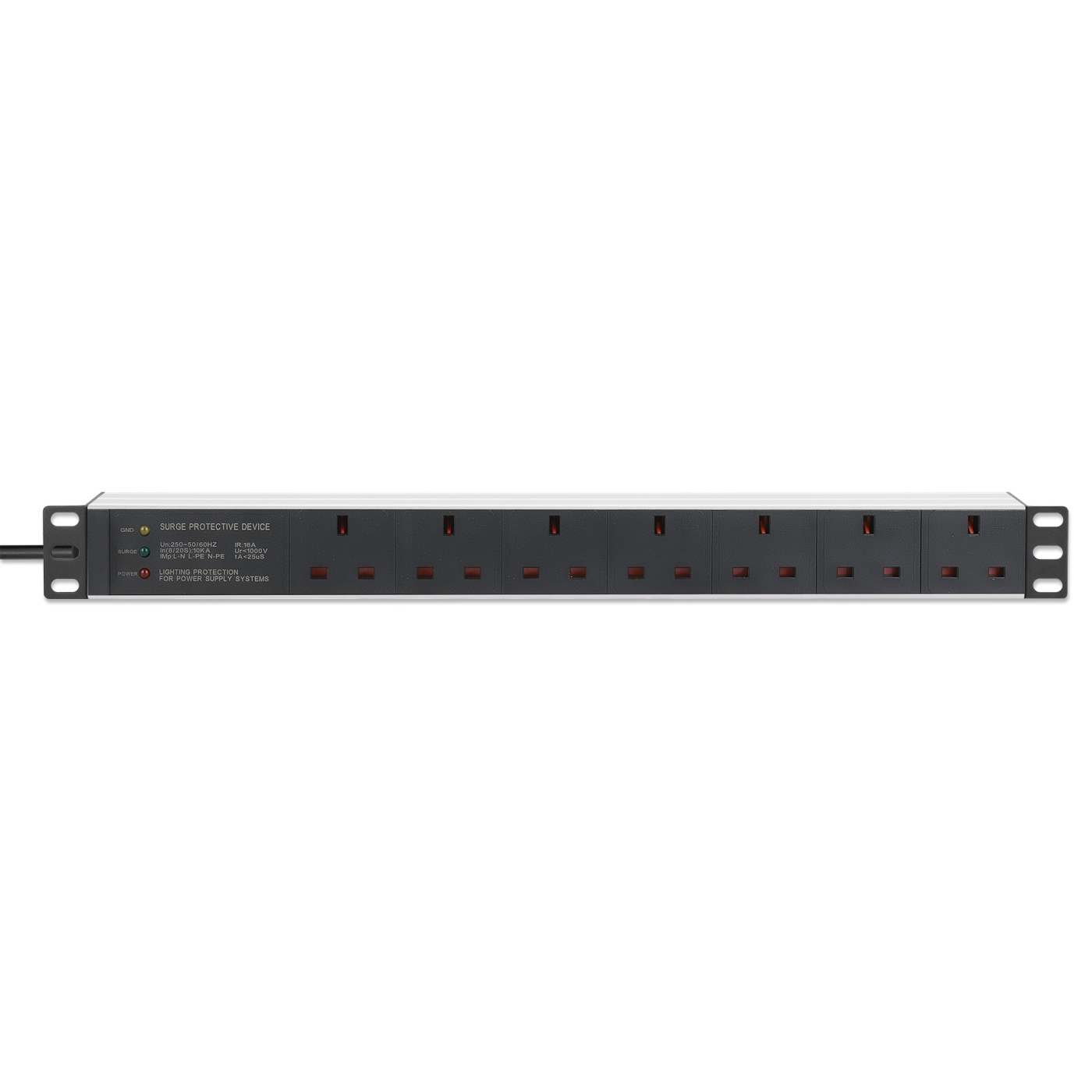 19" 1U Rack Mount 7-Output Power Distribution Unit (PDU) / Surge Protector Image 4