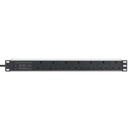 19" 1U Rack Mount 7-Output Power Distribution Unit (PDU) / Surge Protector Image 4