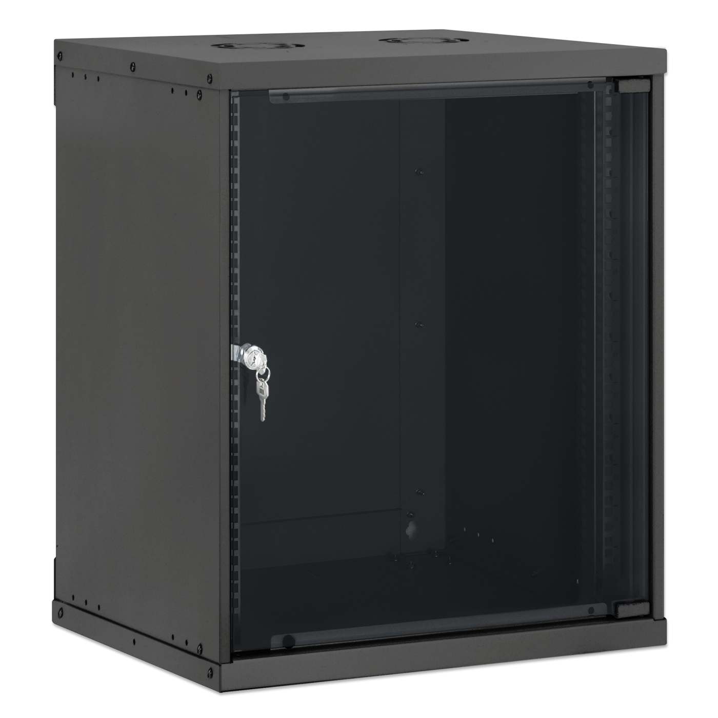 19" Basic Wall Mount Network Cabinet, 12U, 400 mm Depth, Black Image 2