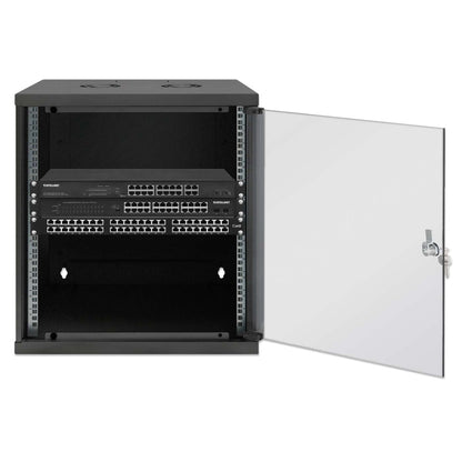 19" Basic Wall Mount Network Cabinet, 12U, 400 mm Depth, Black Image 4