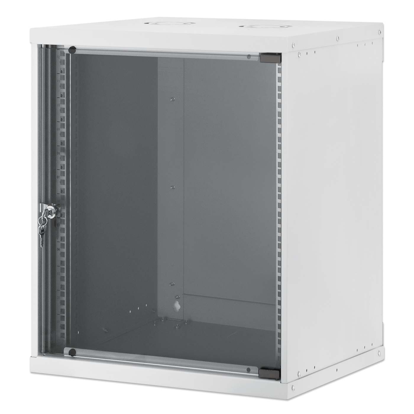 19" Basic Wall Mount Network Cabinet, 12U, 400 mm Depth, Gray Image 1