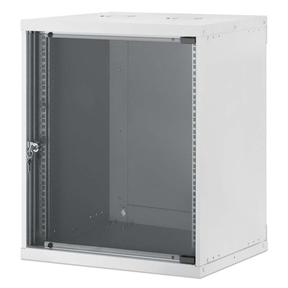 19" Basic Wall Mount Network Cabinet, 12U, 400 mm Depth, Gray Image 1