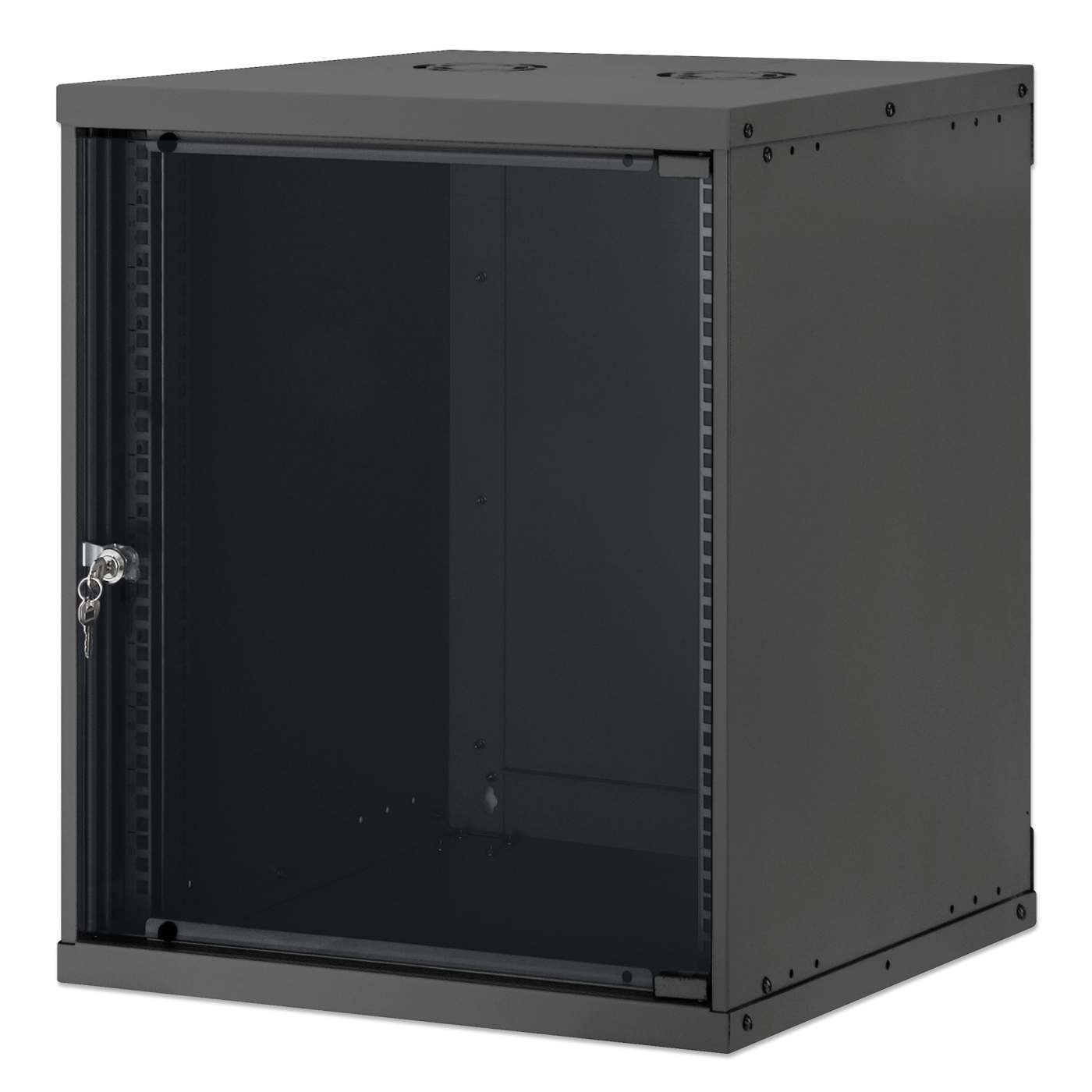 19" Basic Wall Mount Network Cabinet, 12U, 560 mm Depth, Black Image 1