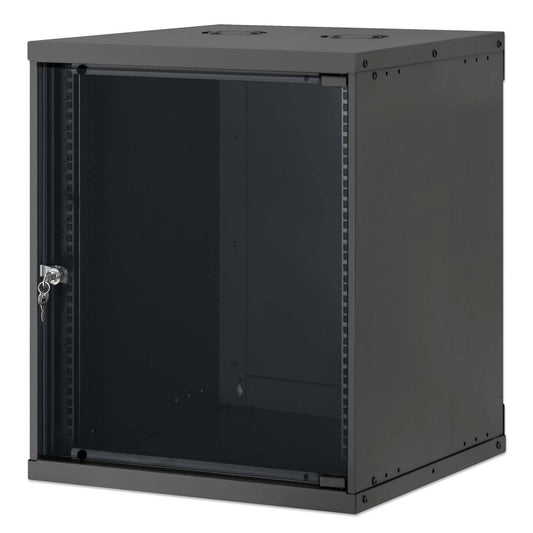 19" Basic Wall Mount Network Cabinet, 12U, 560 mm Depth, Black Image 1