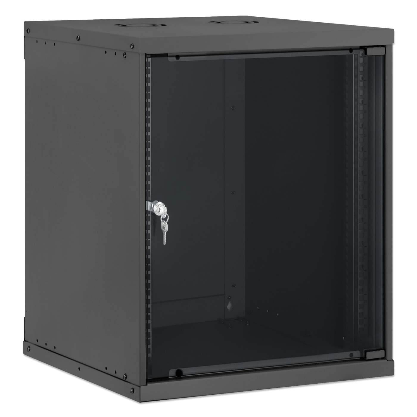 19" Basic Wall Mount Network Cabinet, 12U, 560 mm Depth, Black Image 2