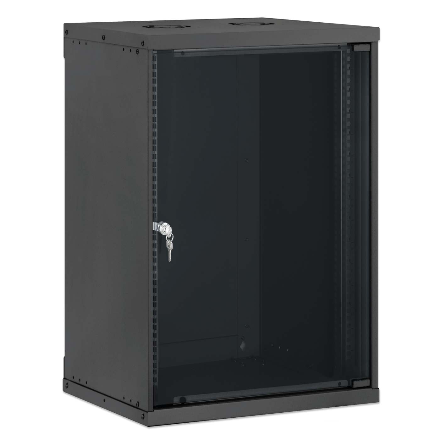 19" Basic Wall Mount Network Cabinet, 15U, 400 mm Depth, Black Image 2