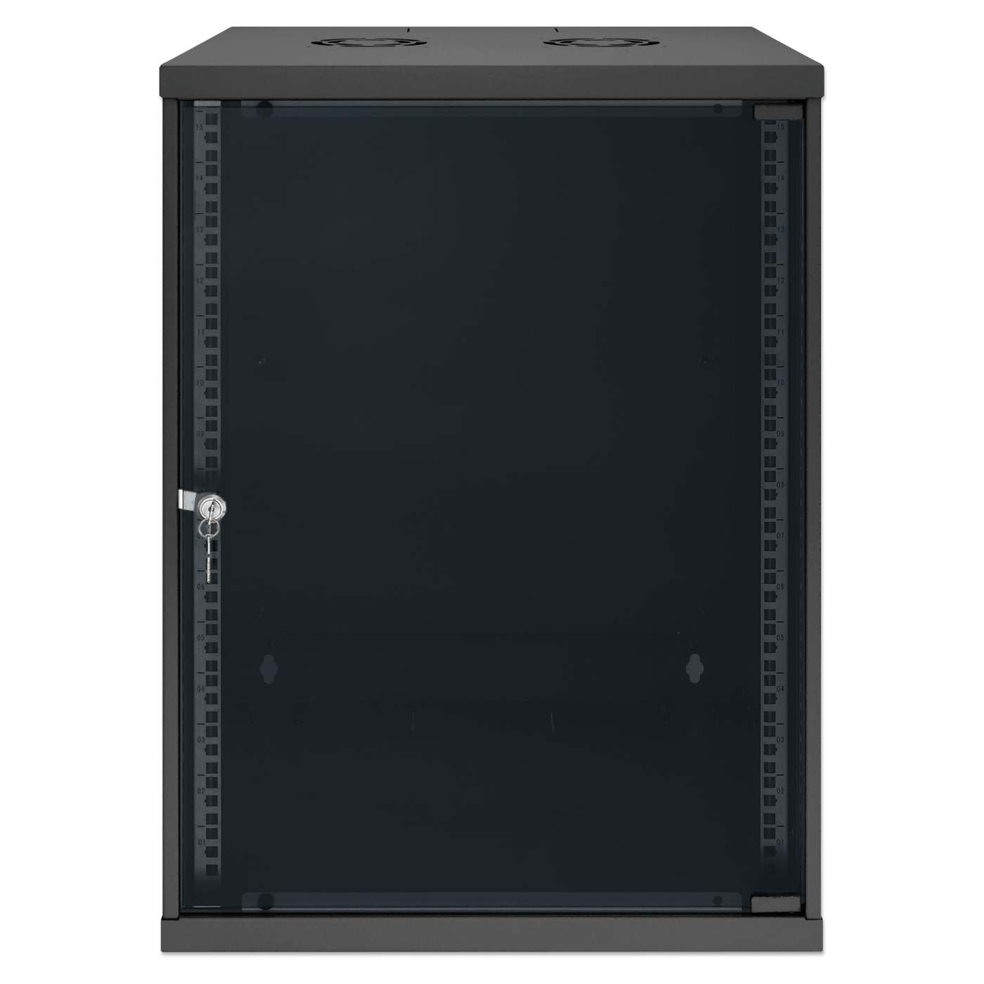 19" Basic Wall Mount Network Cabinet, 15U, 400 mm Depth, Black Image 3