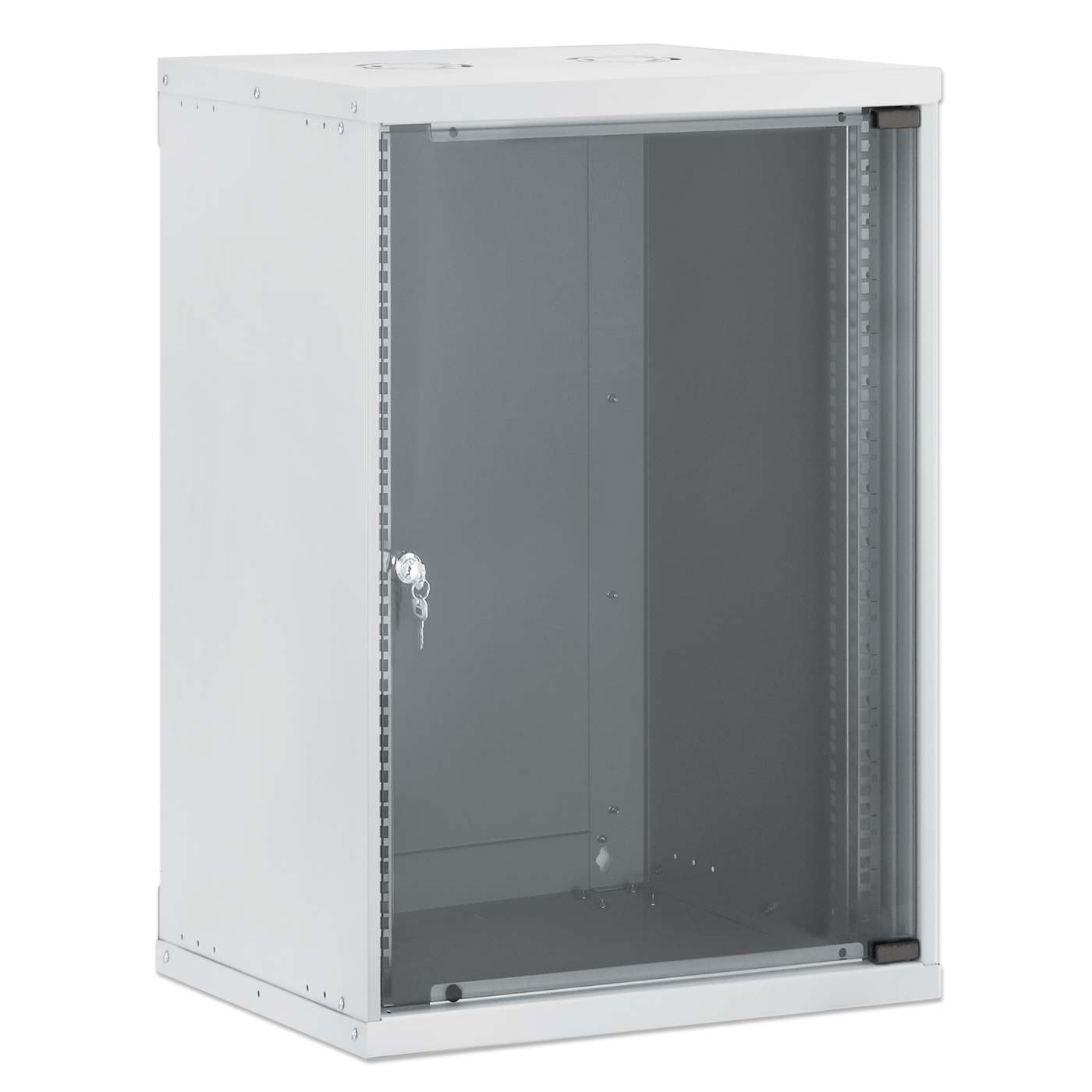 19" Basic Wall Mount Network Cabinet, 15U, 400 mm Depth, Gray Image 2