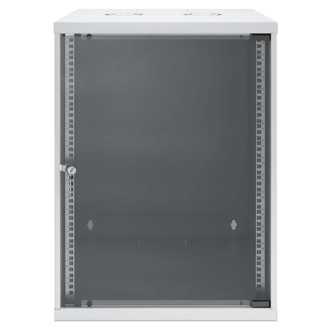 19" Basic Wall Mount Network Cabinet, 15U, 400 mm Depth, Gray Image 3