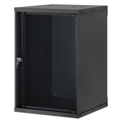 19" Basic Wall Mount Network Cabinet, 15U, 560 mm Depth, Black Image 1