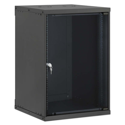 19" Basic Wall Mount Network Cabinet, 15U, 560 mm Depth, Black Image 2