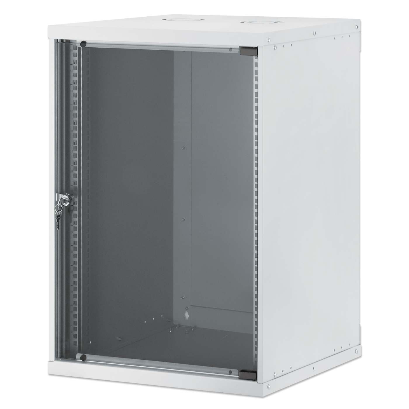 19" Basic Wall Mount Network Cabinet, 15U, 560 mm Depth, Gray Image 1