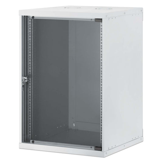 19" Basic Wall Mount Network Cabinet, 15U, 560 mm Depth, Gray Image 1