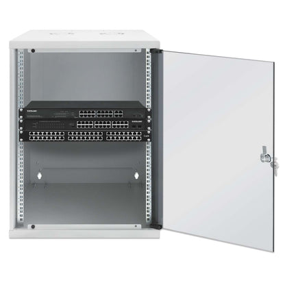 19" Basic Wall Mount Network Cabinet, 15U, 560 mm Depth, Gray Image 4