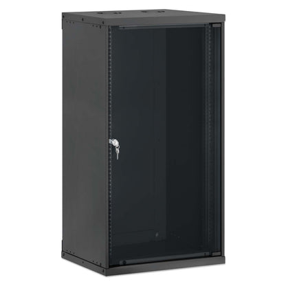 19" Basic Wall Mount Network Cabinet, 20U, 400 mm Depth, Black Image 2