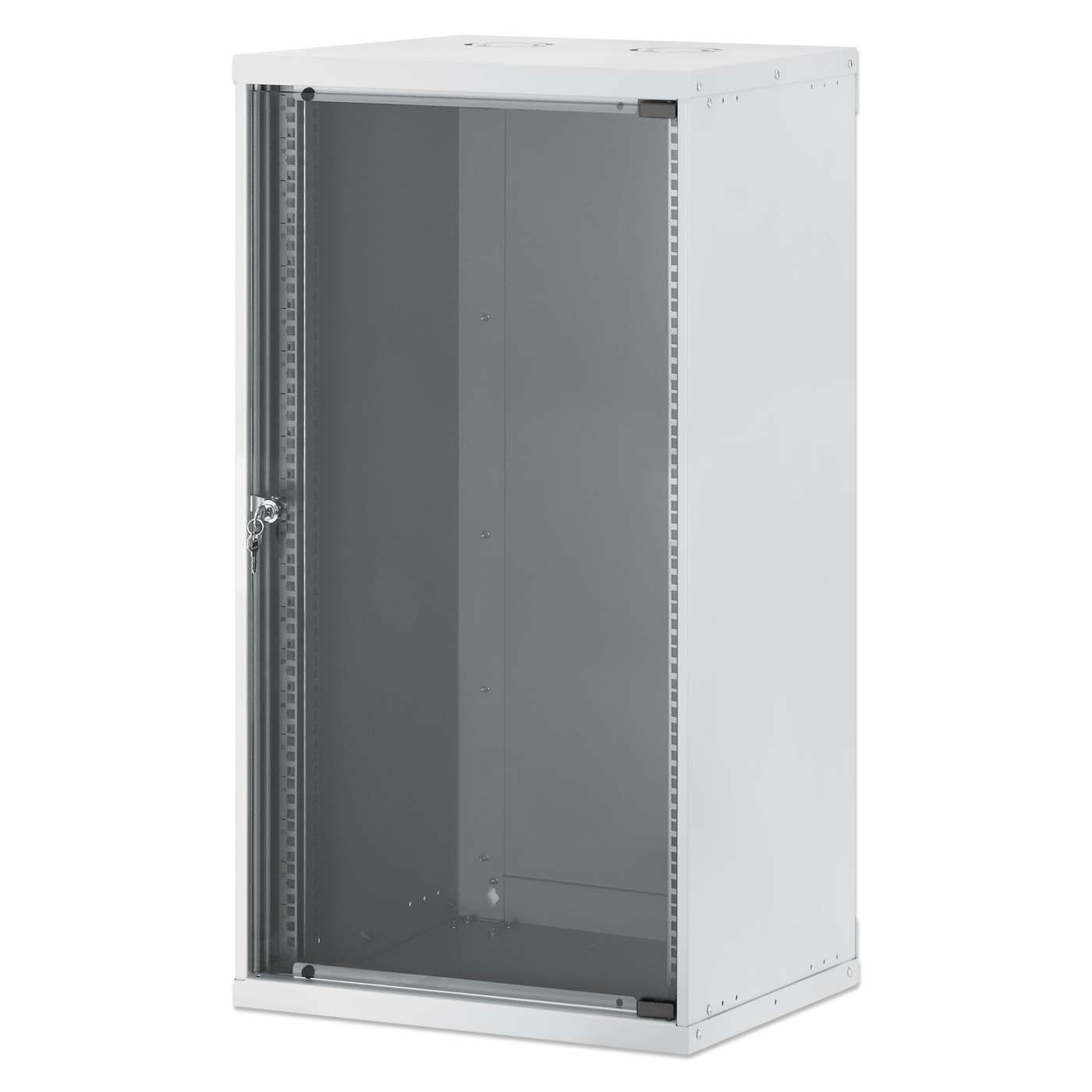 19" Basic Wall Mount Network Cabinet, 20U, 400 mm Depth, Gray Image 1