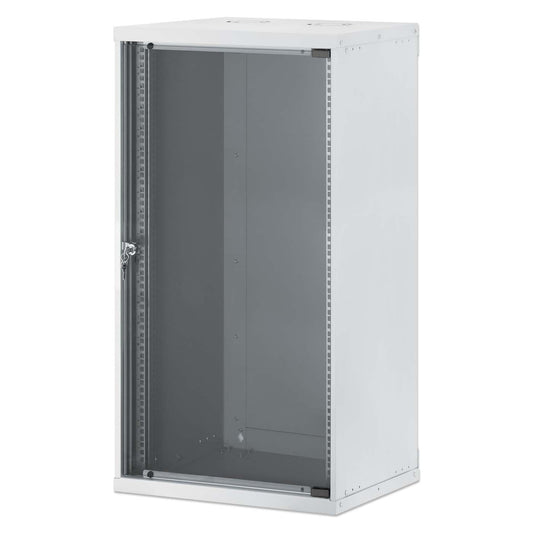 19" Basic Wall Mount Network Cabinet, 20U, 400 mm Depth, Gray Image 1