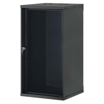 19" Basic Wall Mount Network Cabinet, 20U, 560 mm Depth, Black Image 1