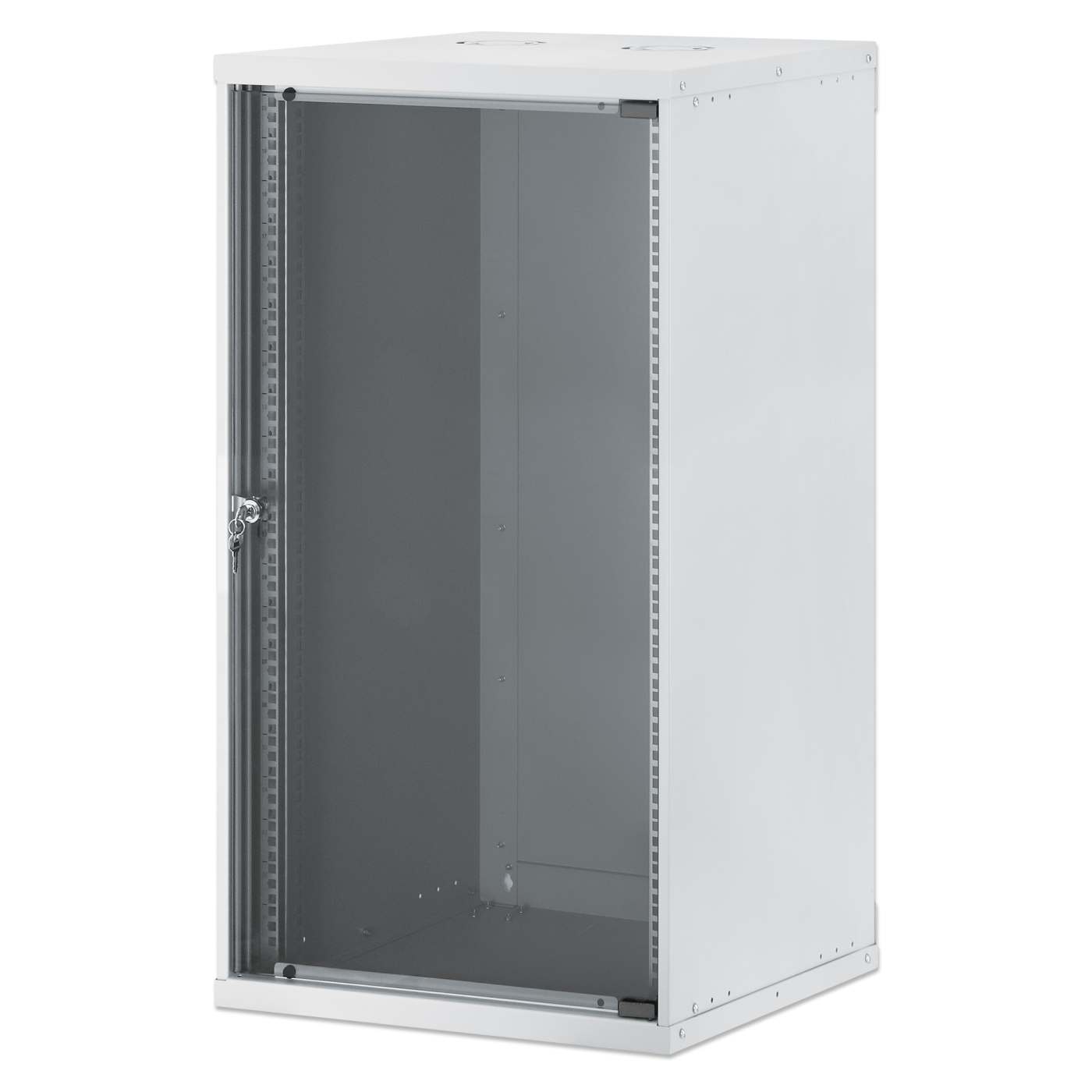 19" Basic Wall Mount Network Cabinet, 20U, 560 mm Depth, Gray Image 1