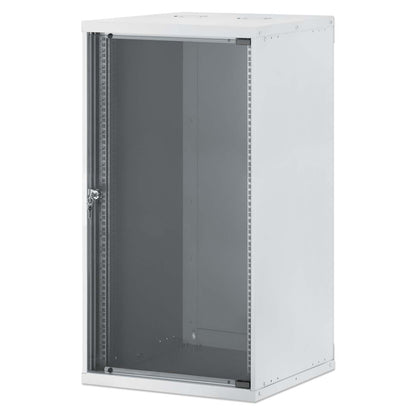 19" Basic Wall Mount Network Cabinet, 20U, 560 mm Depth, Gray Image 1