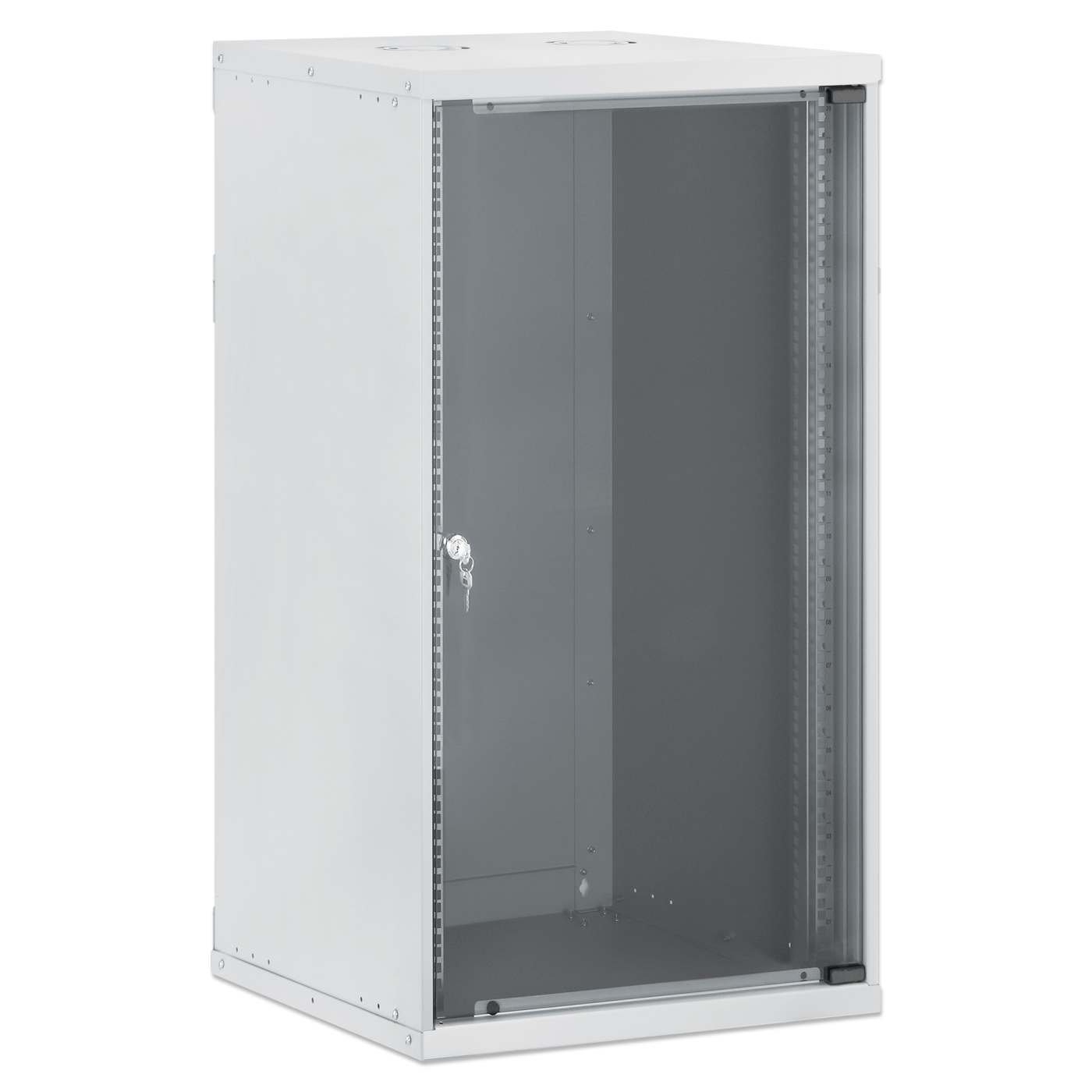 19" Basic Wall Mount Network Cabinet, 20U, 560 mm Depth, Gray Image 2