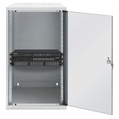 19" Basic Wall Mount Network Cabinet, 20U, 560 mm Depth, Gray Image 4