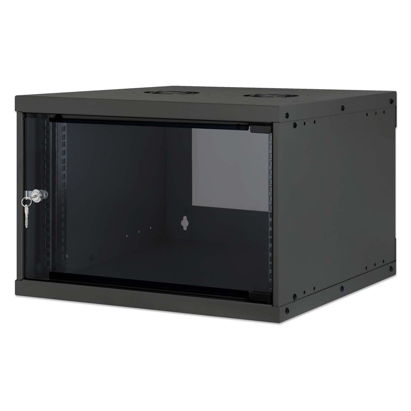 19" Basic Wallmount Cabinet, 6U, 400 mm Depth, Black Image 1