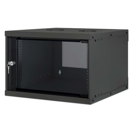 19" Basic Wallmount Cabinet, 6U, 400 mm Depth, Black Image 1
