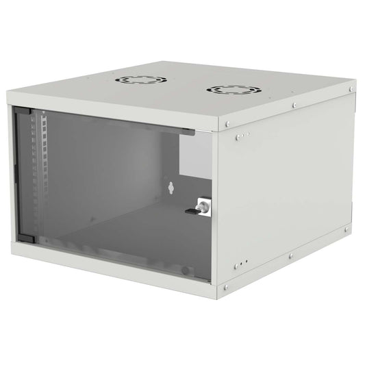 19" Basic Wallmount Cabinet, 6U, 400 mm Depth, Gray Image 1