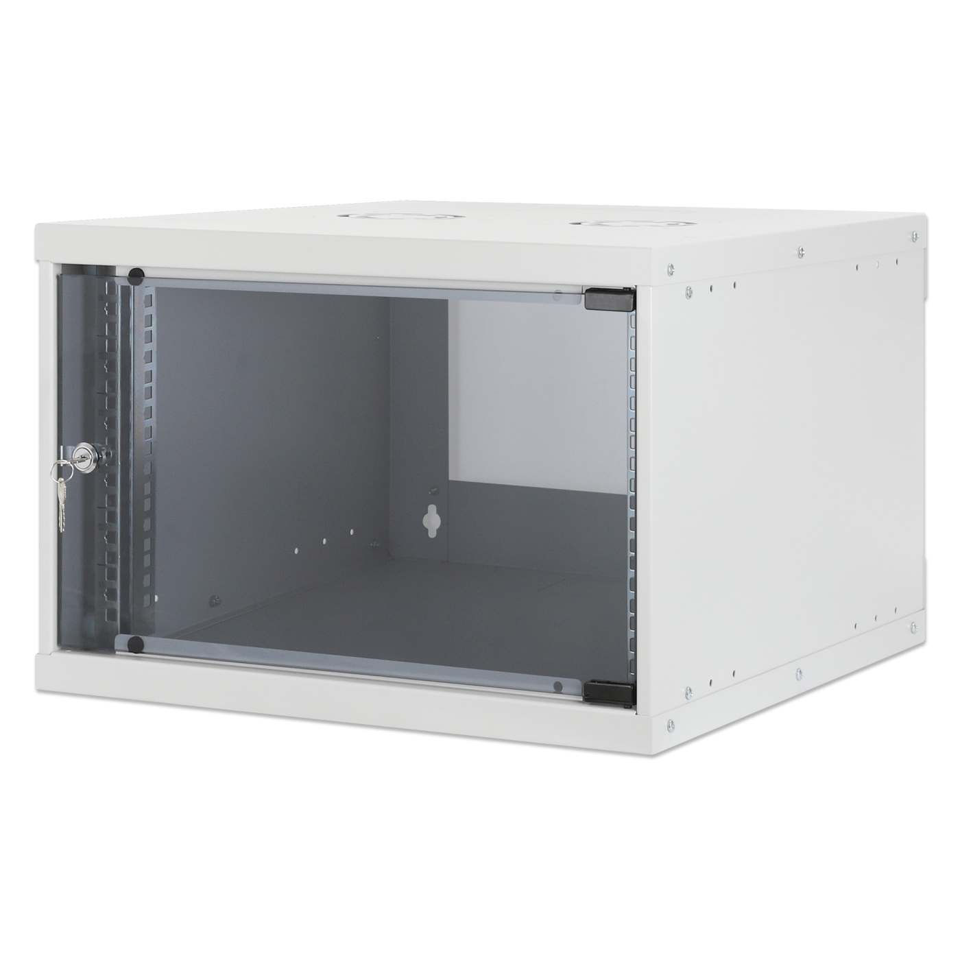 19" Basic Wallmount Cabinet, 6U, 400 mm Depth, Gray Image 1