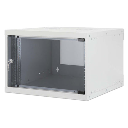 19" Basic Wallmount Cabinet, 6U, 400 mm Depth, Gray Image 1