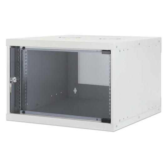 19" Basic Wallmount Cabinet, 6U, 400 mm Depth, Gray Image 1
