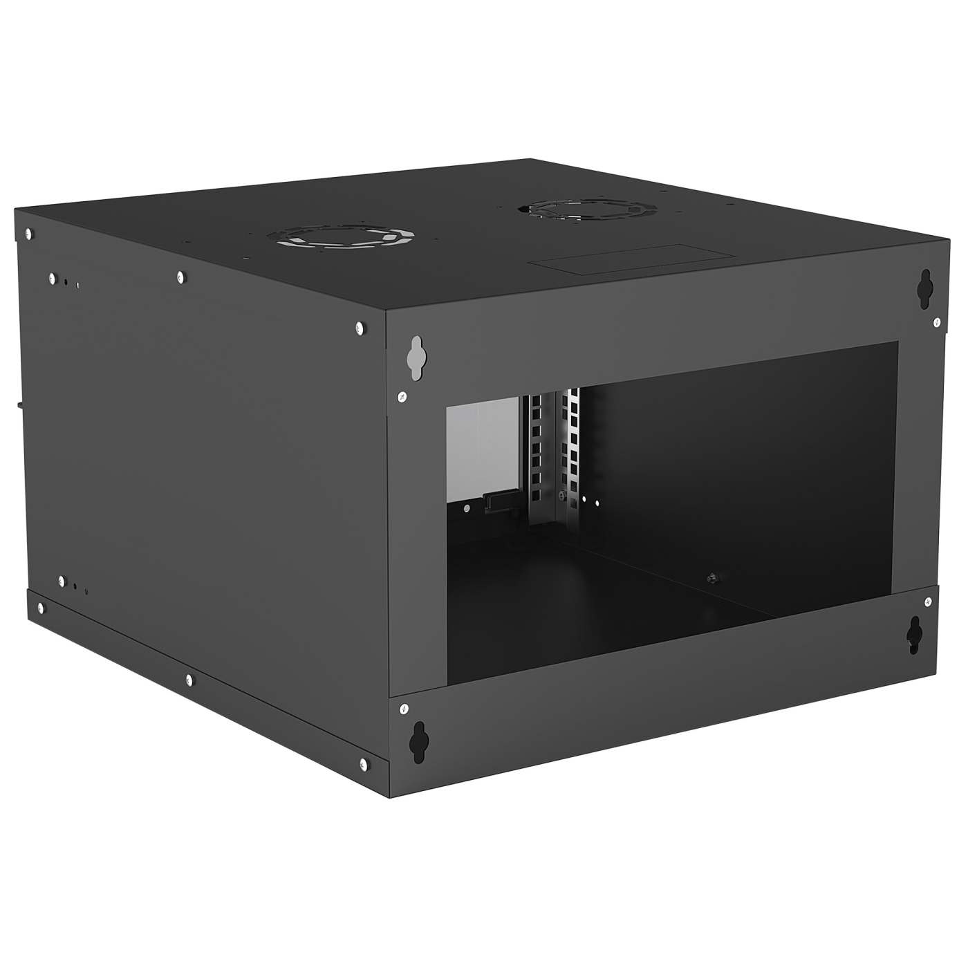 19" Basic Wallmount Cabinet, 6U, 560 mm Depth, Black Image 2