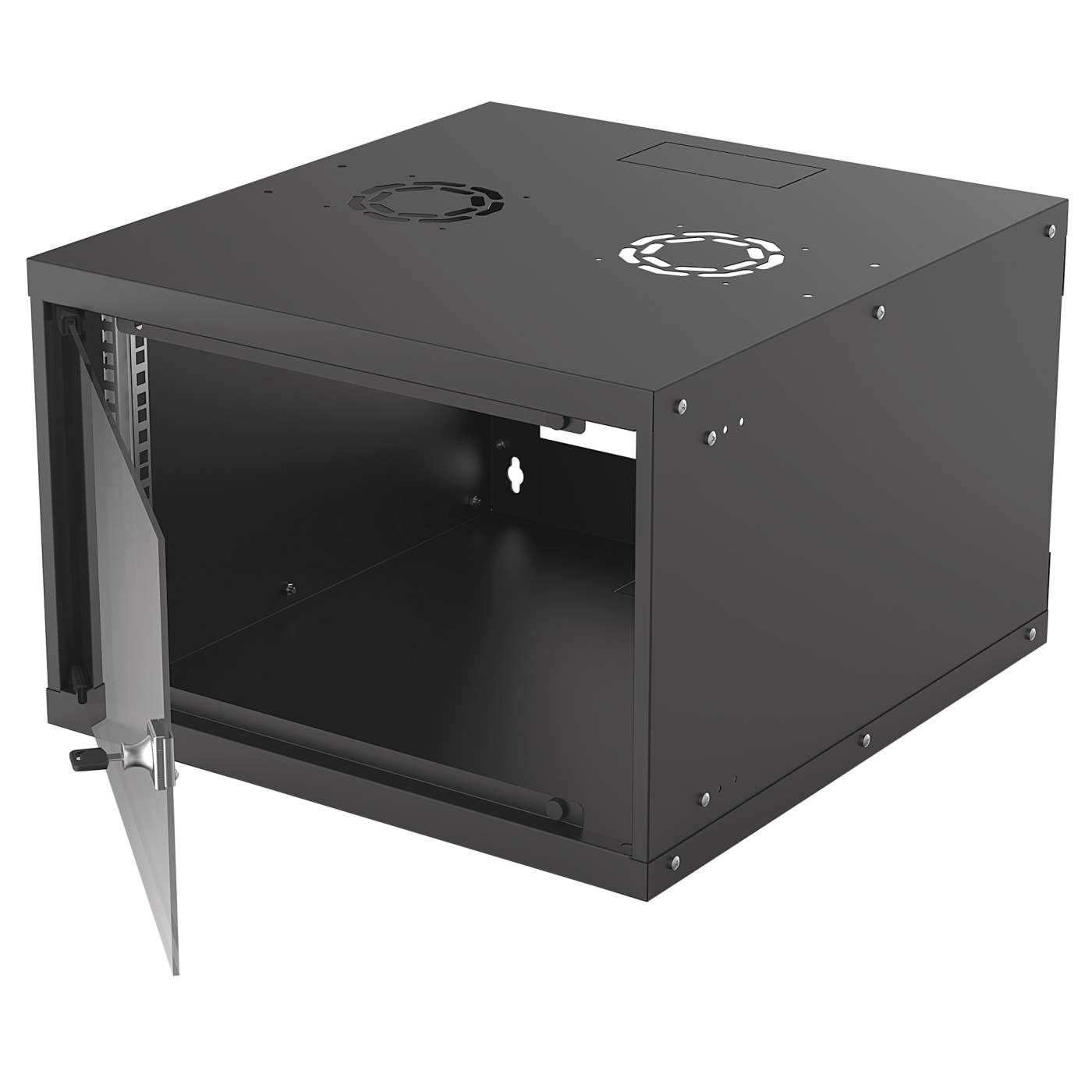 19" Basic Wallmount Cabinet, 6U, 560 mm Depth, Black Image 3