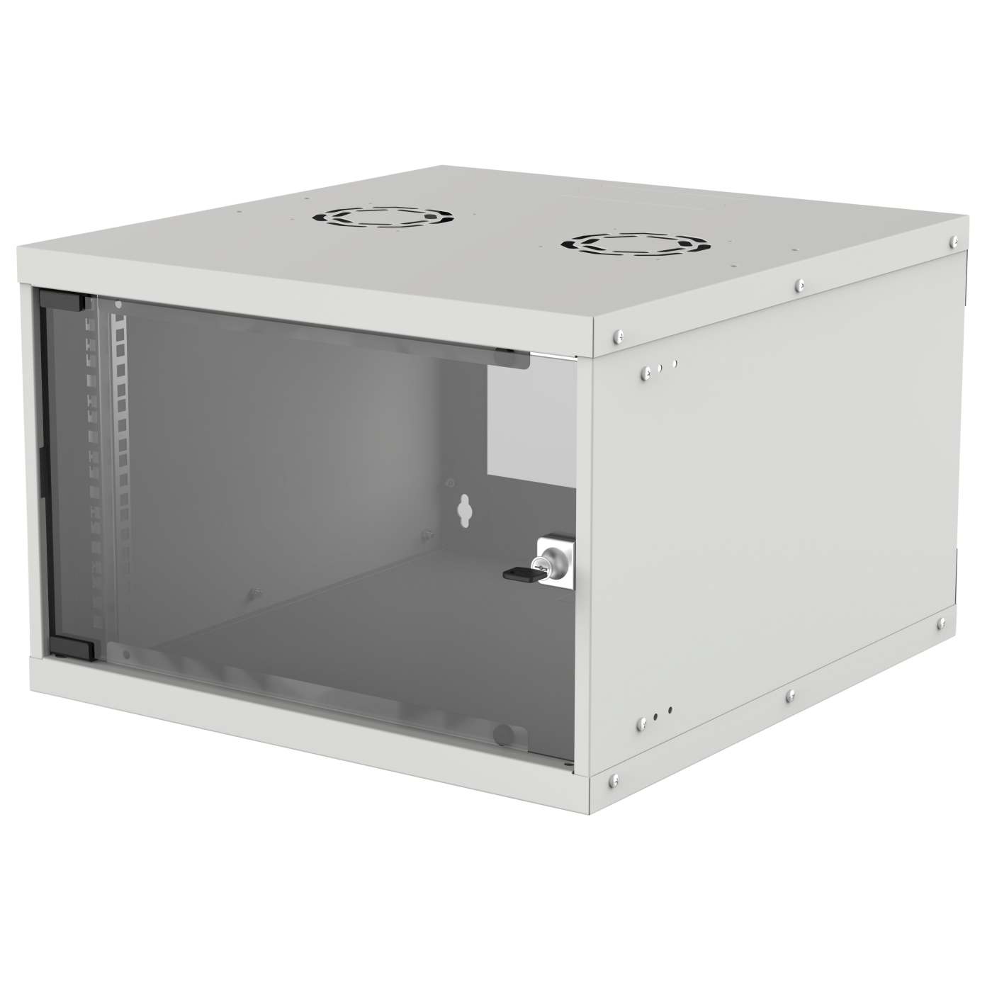 19" Basic Wallmount Cabinet, 6U, 560 mm Depth, Gray Image 1