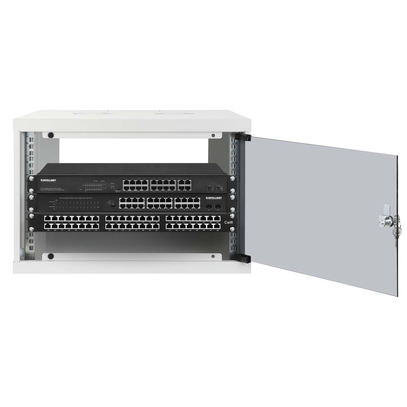 19" Basic Wallmount Cabinet, 6U, 560 mm Depth, Gray Image 4
