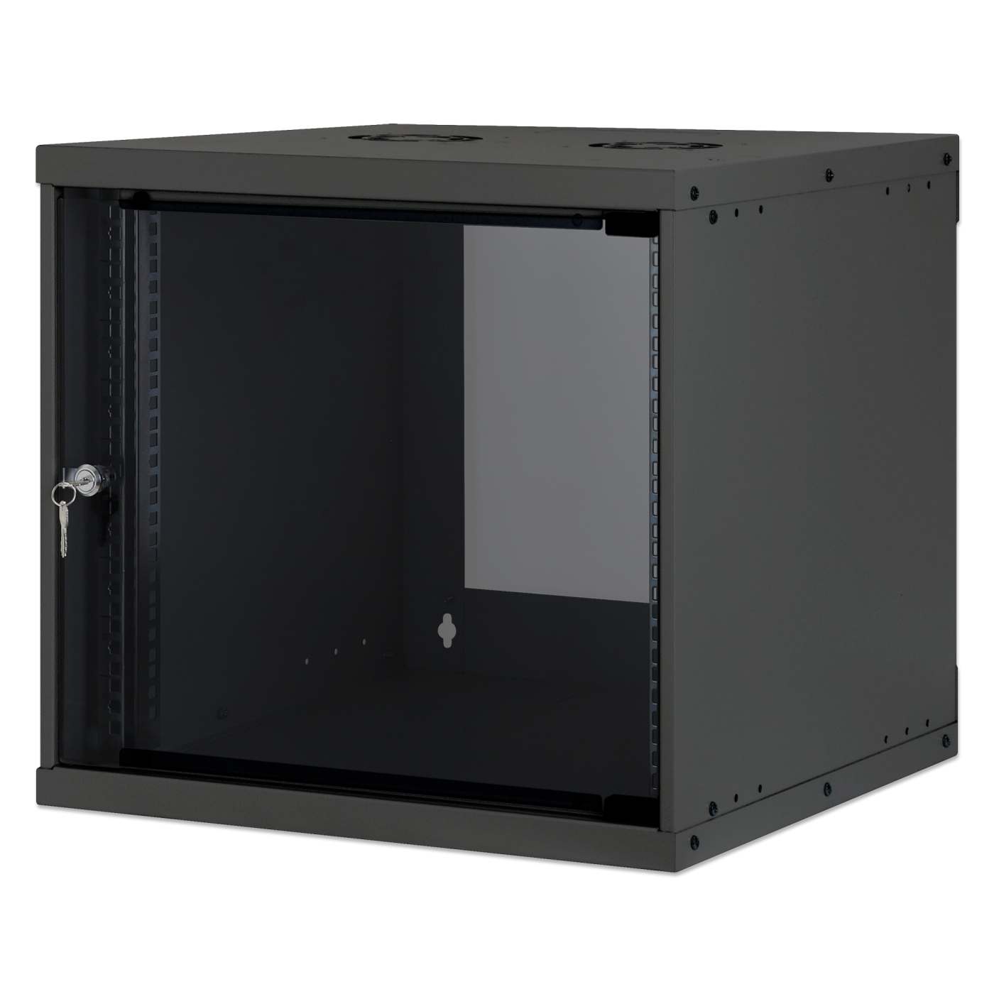 19" Basic Wallmount Cabinet, 9U, 400 mm Depth, Black Image 1
