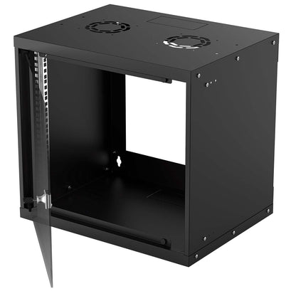 19" Basic Wallmount Cabinet, 9U, 400 mm Depth, Black Image 3