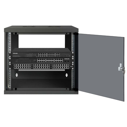 19" Basic Wallmount Cabinet, 9U, 400 mm Depth, Black Image 4