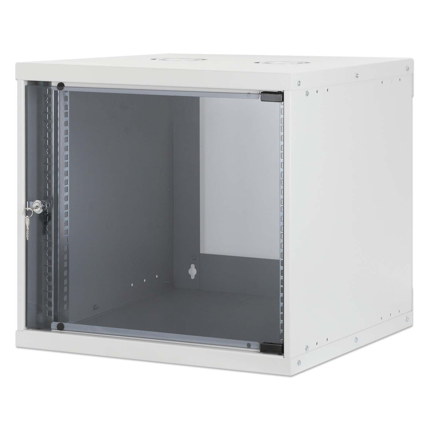 19" Basic Wallmount Cabinet, 9U, 400 mm Depth, Gray Image 1