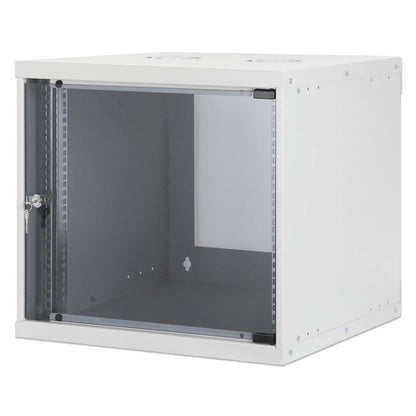 19" Basic Wallmount Cabinet, 9U, 400 mm Depth, Gray Image 1